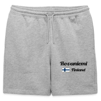 Rovaniemi Finland - Stylish prints - Mens' Premium Organic Sweatshorts - heather grey - Front - AI Model Male 178 light (178cm)