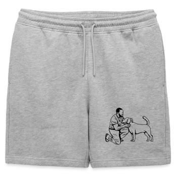 Veterinary technician - Mens' Premium Organic Sweatshorts - heather grey - Front - AI Model Male 178 light (178cm)
