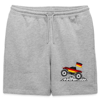 Monster Truck Allemagne Drapeau - Short de survêtement homme premium - gris chiné - Devant - AI Model Male 178 light (178cm)