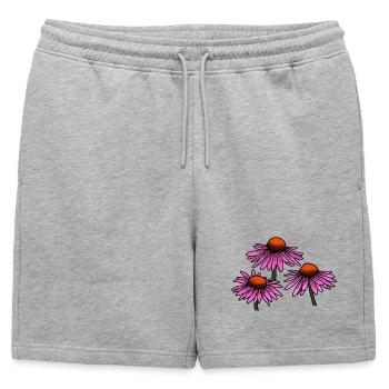 Échinacée - Fleur - Short de survêtement homme premium - gris chiné - Devant - AI Model Male 178 light (178cm)