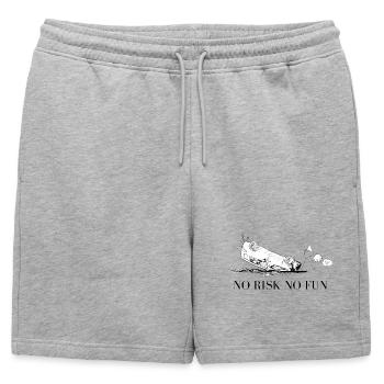 Motif humoristique sans risque sans plaisir - Short de survêtement homme premium - gris chiné - Devant - AI Model Male 178 light (178cm)