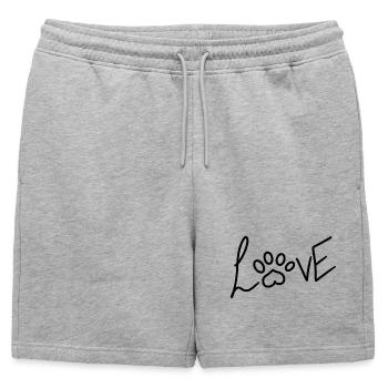 Amour - Short de survêtement homme premium - gris chiné - Devant - AI Model Male 178 light (178cm)