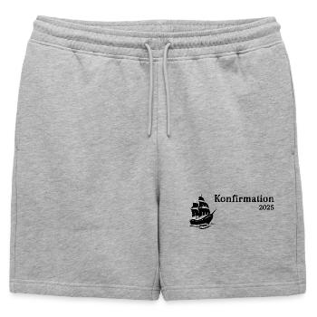 Confirmation 2025 Le navire prend la mer - Short de survêtement homme premium - gris chiné - Devant - AI Model Male 178 light (178cm)