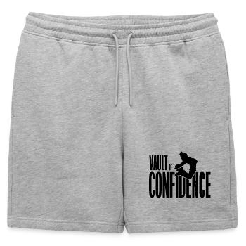 Parkour Vault de confiance - Short de survêtement homme premium - gris chiné - Devant - AI Model Male 178 light (178cm)