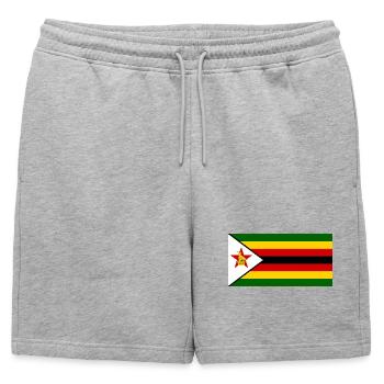 Zimbabwe - Short de survêtement homme premium - gris chiné - Devant - AI Model Male 178 light (178cm)
