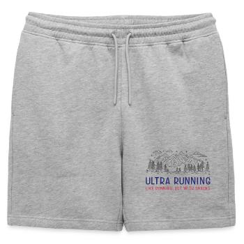Ultra Running - Like Running, but with Snacks - Mens' Premium Organic Sweatshorts - heather grey - Front - AI Model Male 178 light (178cm)