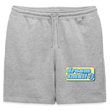 Retro Pixel Dream – Motivation ironique - Short de survêtement homme premium - gris chiné - Devant - AI Model Male 178 light (178cm)