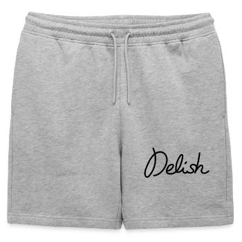 Delish – Déclaration gastronomique élégante - Short de survêtement homme premium - gris chiné - Devant - AI Model Male 178 light (178cm)