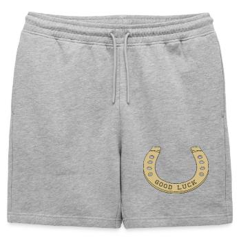 Fer à cheval cool pour les jours de chance - Short de survêtement homme premium - gris chiné - Devant - AI Model Male 178 light (178cm)
