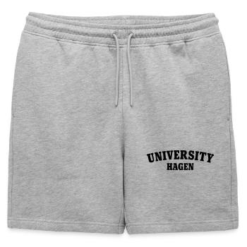 Université de Hagen - Short de survêtement homme premium - gris chiné - Devant - AI Model Male 178 light (178cm)