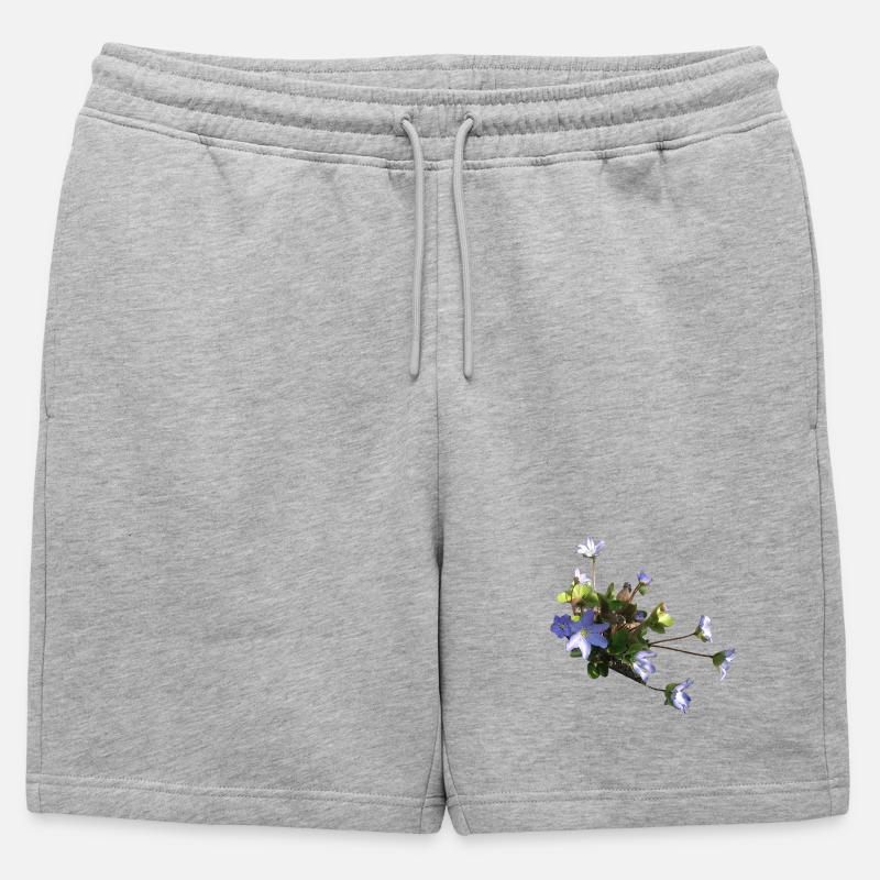 Leberblümchen - Männer Premium Organic Sweatshorts - Grau meliert