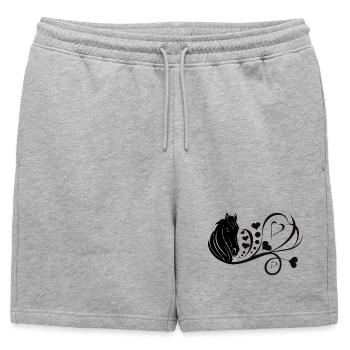Cheval avec coeur Amoureux des chevaux Propriétaire de chevaux - Short de survêtement homme premium - gris chiné - Devant - AI Model Male 178 light (178cm)