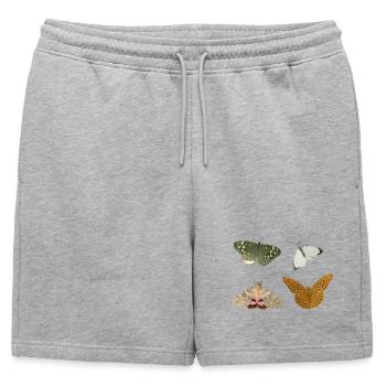 Insectes Papillons - Short de survêtement homme premium - gris chiné - Devant - AI Model Male 178 light (178cm)