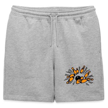 Cône - Short de survêtement homme premium - gris chiné - Devant - AI Model Male 178 light (178cm)
