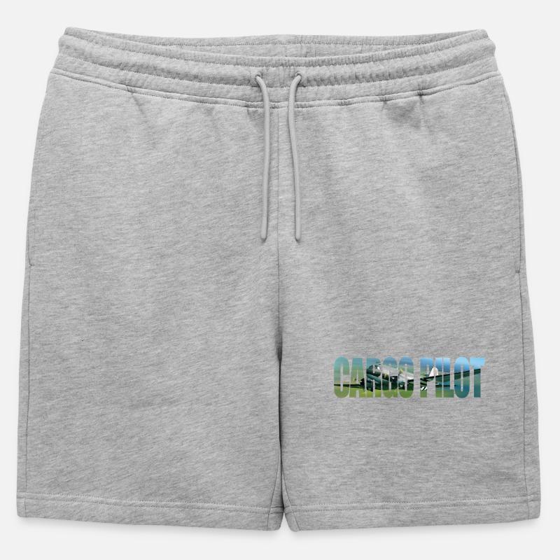 Cargo pilot DC-3 - Männer Premium Organic Sweatshorts - Grau meliert