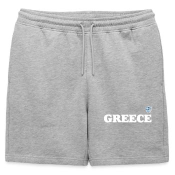 Besoin de télécharger le design - Short de survêtement homme premium - gris chiné - Devant - AI Model Male 178 light (178cm)