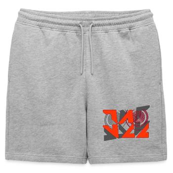 Jazz Graffiti Pattern - Mens' Premium Organic Sweatshorts - heather grey - Front - AI Model Male 178 light (178cm)