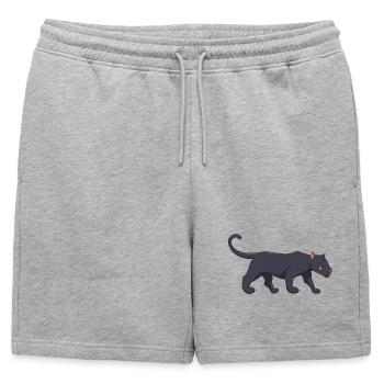 Panthère - Short de survêtement homme premium - gris chiné - Devant - AI Model Male 178 light (178cm)