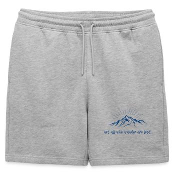 Tous ceux qui errent ne sont pas perdus - Short de survêtement homme premium - gris chiné - Devant - AI Model Male 178 light (178cm)