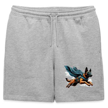 Super chien Berger Belge Cape Cadeau - Short de survêtement homme premium - gris chiné - Devant - AI Model Male 178 light (178cm)