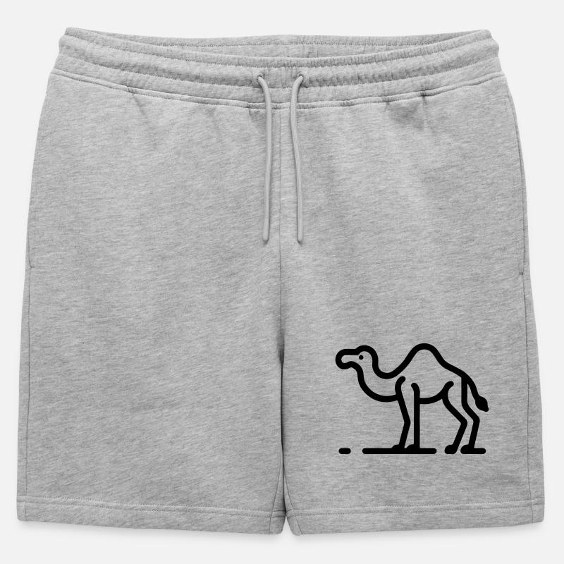 Kamel - Männer Premium Organic Sweatshorts - Grau meliert
