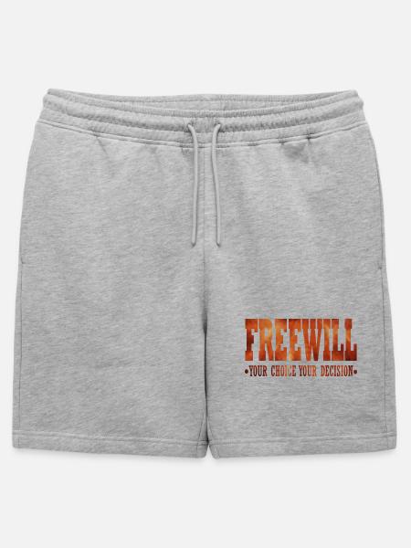 FreeWill - Mens' Premium Organic Sweatshorts - heather grey