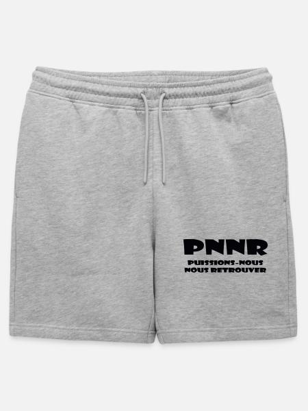 Design Graphique Abstrait - Short de survêtement homme premium - gris chiné