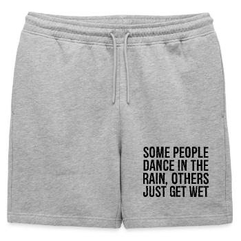 Certaines personnes dansent sous la pluie, d’autres - Short de survêtement homme premium - gris chiné - Devant - AI Model Male 178 light (178cm)
