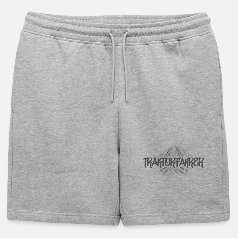 Traktorfahrer - Männer Premium Organic Sweatshorts - Grau meliert