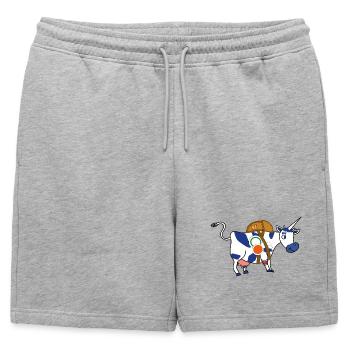 Formation de conducteur de train LICORNE BAVAROISE - Short de survêtement homme premium - gris chiné - Devant - AI Model Male 178 light (178cm)
