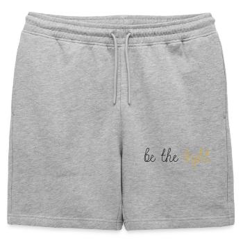 Soyez la lumière ! - Short de survêtement homme premium - gris chiné - Devant - AI Model Male 178 light (178cm)