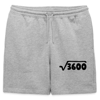 60e anniversaire - Anniversaire - Short de survêtement homme premium - gris chiné - Devant - AI Model Male 178 light (178cm)