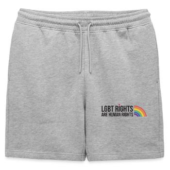 Mois de la fierté LGBTQ - Les droits des LGBT sont des droits de la personne - Short de survêtement homme premium - gris chiné - Devant - AI Model Male 178 light (178cm)