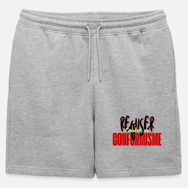 Refusing conformism - Mens' Premium Organic Sweatshorts - heather grey