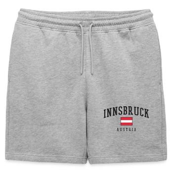 Logo du drapeau vintage d’Innsbruck – Autriche - Short de survêtement homme premium - gris chiné - Devant - AI Model Male 178 light (178cm)