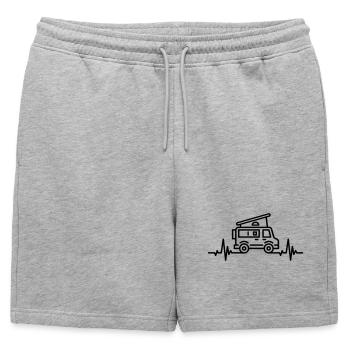 Battement de cœur de fourgonnette - Short de survêtement homme premium - gris chiné - Devant - AI Model Male 178 light (178cm)