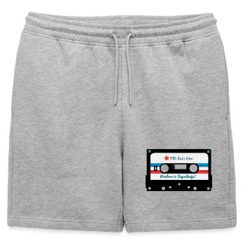 Pozdrav iz Yugoslavije - kaseta - Yougoslavie Retro - Short de survêtement homme premium - gris chiné - Devant - AI Model Male 178 light (178cm)