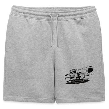 Léopard - Short de survêtement homme premium - gris chiné - Devant - AI Model Male 178 light (178cm)