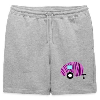 Caravane Caravane Zebra Camping Camper Motif Fan - Short de survêtement homme premium - gris chiné - Devant - AI Model Male 178 light (178cm)