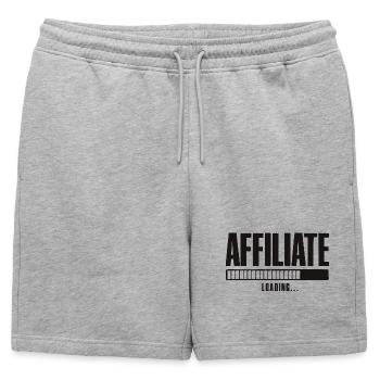 Affiliation Chargement d’entreprise en ligne Affilié - Short de survêtement homme premium - gris chiné - Devant - AI Model Male 178 light (178cm)