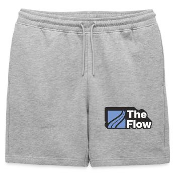 The Flow Pattern Design - Mens' Premium Organic Sweatshorts - heather grey - Front - AI Model Male 178 light (178cm)