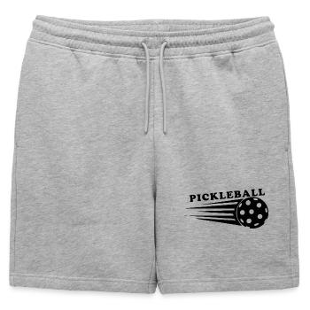 Pickleball en mouvement - Service dynamique - Short de survêtement homme premium - gris chiné - Devant - AI Model Male 178 light (178cm)
