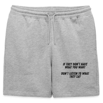 Motivation - Short de survêtement homme premium - gris chiné - Devant - AI Model Male 178 light (178cm)
