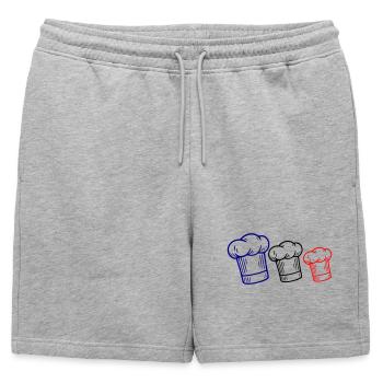 Toque drapeau français - Short de survêtement homme premium - gris chiné - Devant - AI Model Male 178 light (178cm)