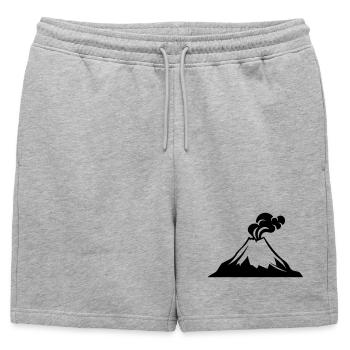 Volcan - Short de survêtement homme premium - gris chiné - Devant - AI Model Male 178 light (178cm)