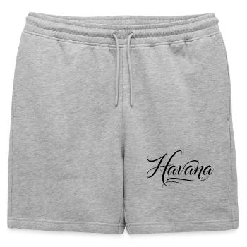 La Havane - Short de survêtement homme premium - gris chiné - Devant - AI Model Male 178 light (178cm)