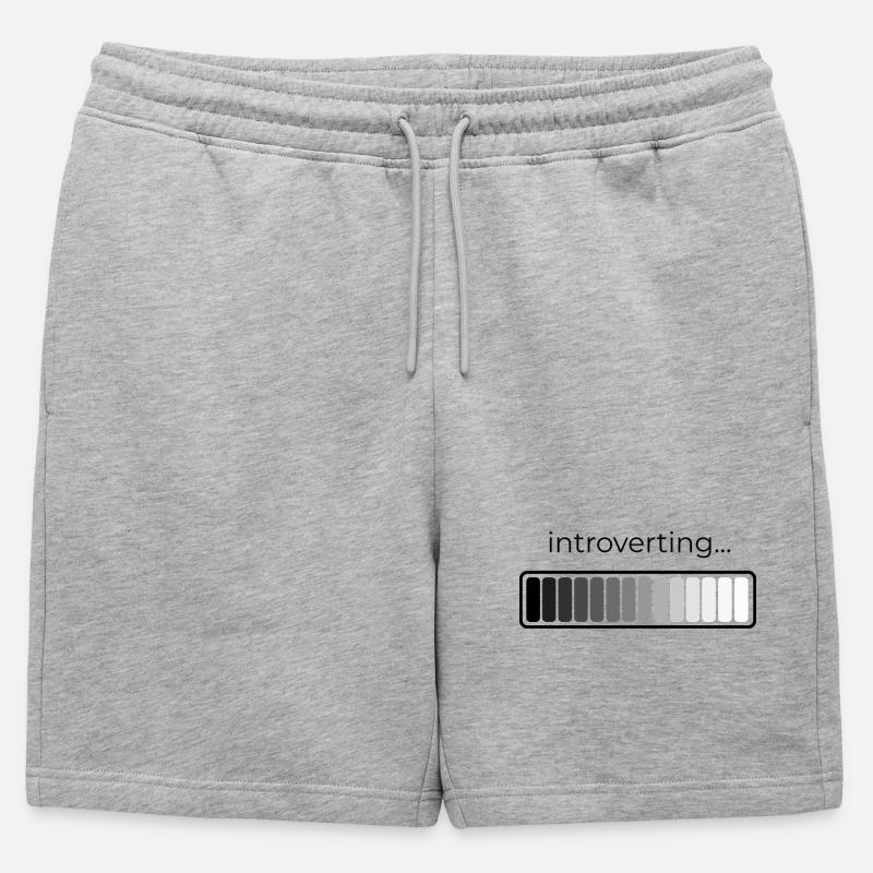 introverting loading - Mens' Premium Organic Sweatshorts - heather grey