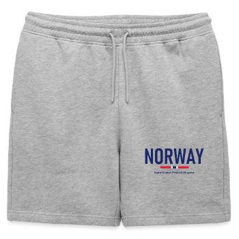 Norvège - Norvège - Norvège - Drapeau - Scandinavie - Short de survêtement homme premium - gris chiné - Devant - AI Model Male 178 light (178cm)