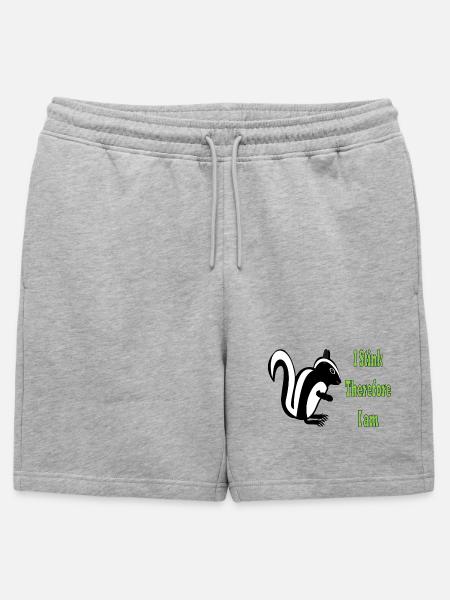 Humorous Skunk Philosophy Quote Design - Mens' Premium Organic Sweatshorts - heather grey