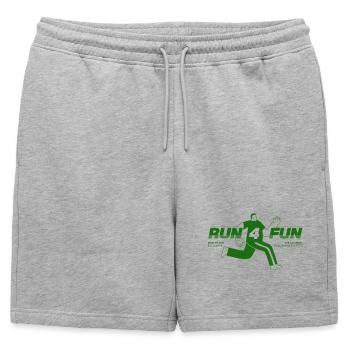 Run for Fun - Short de survêtement homme premium - gris chiné - Devant - AI Model Male 178 light (178cm)